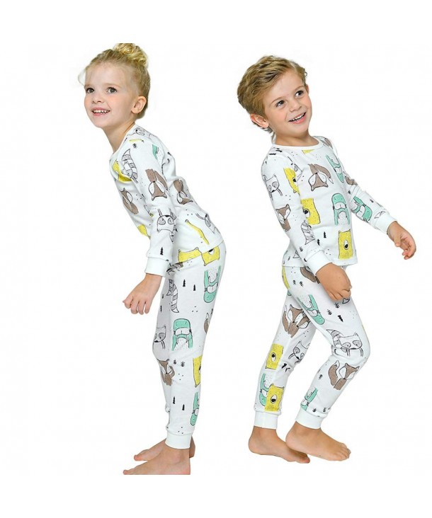 Cotton Thermal Underwear Pajamas Set for Kids Little Boys Girls Toddler ...